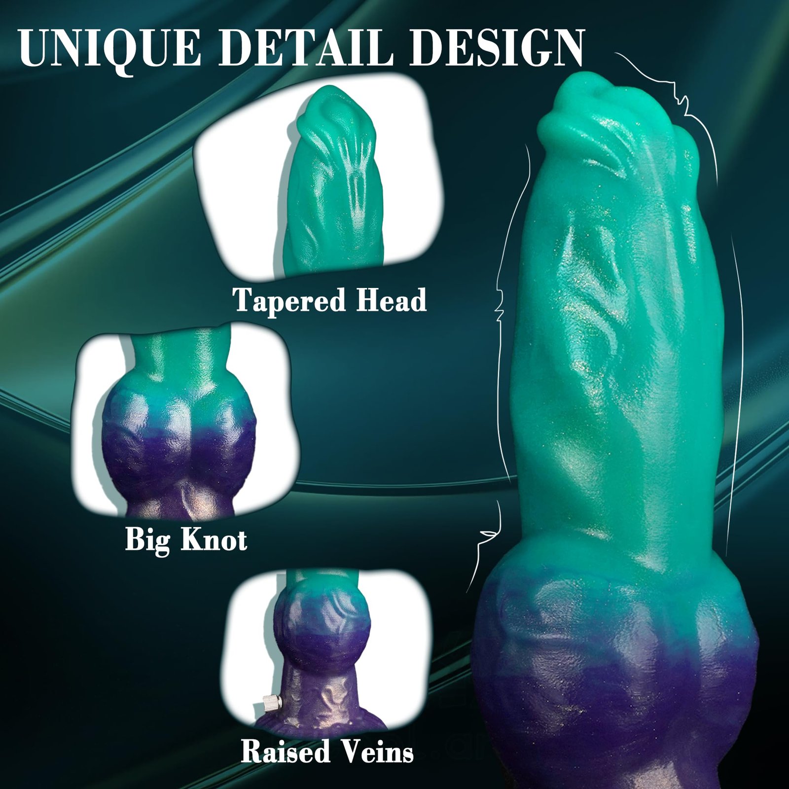 Gradient Azure-Violet – Silicone Inflatable Dildo | Gradient - Image 5