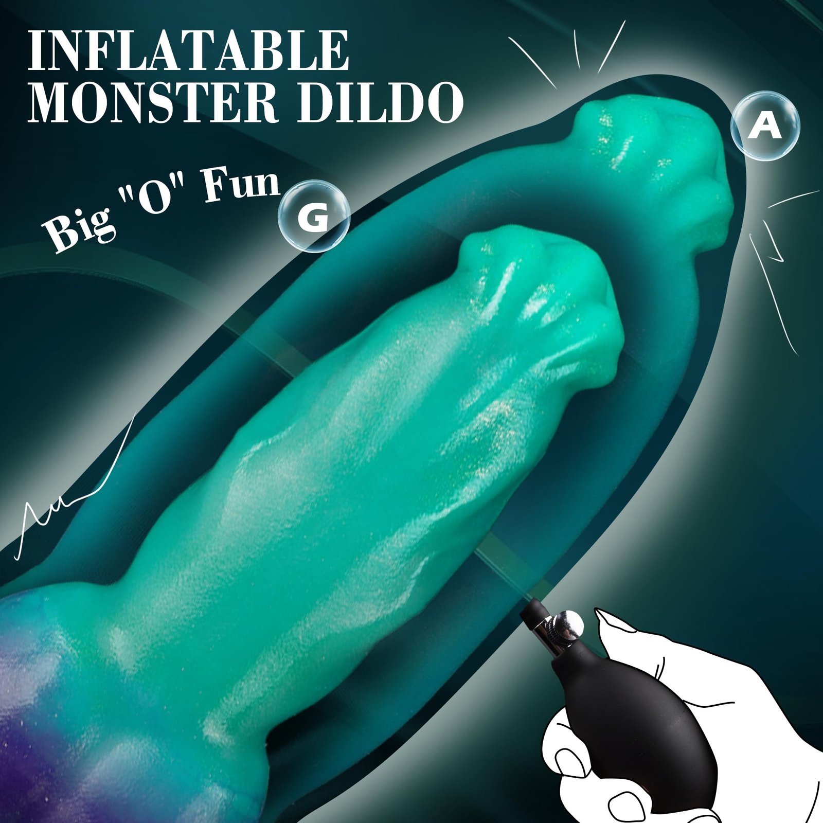 Gradient Azure-Violet – Silicone Inflatable Dildo | Gradient - Image 6