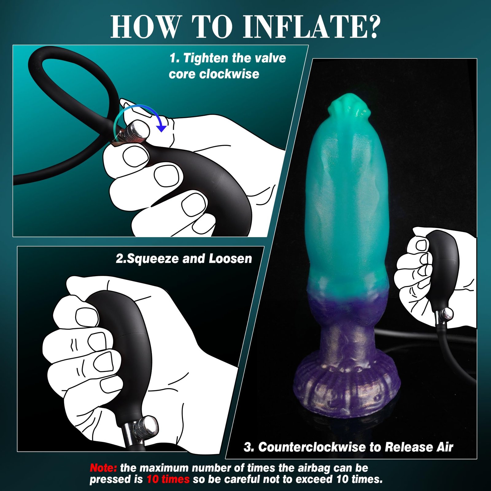 Gradient Azure-Violet – Silicone Inflatable Dildo | Gradient - Image 7