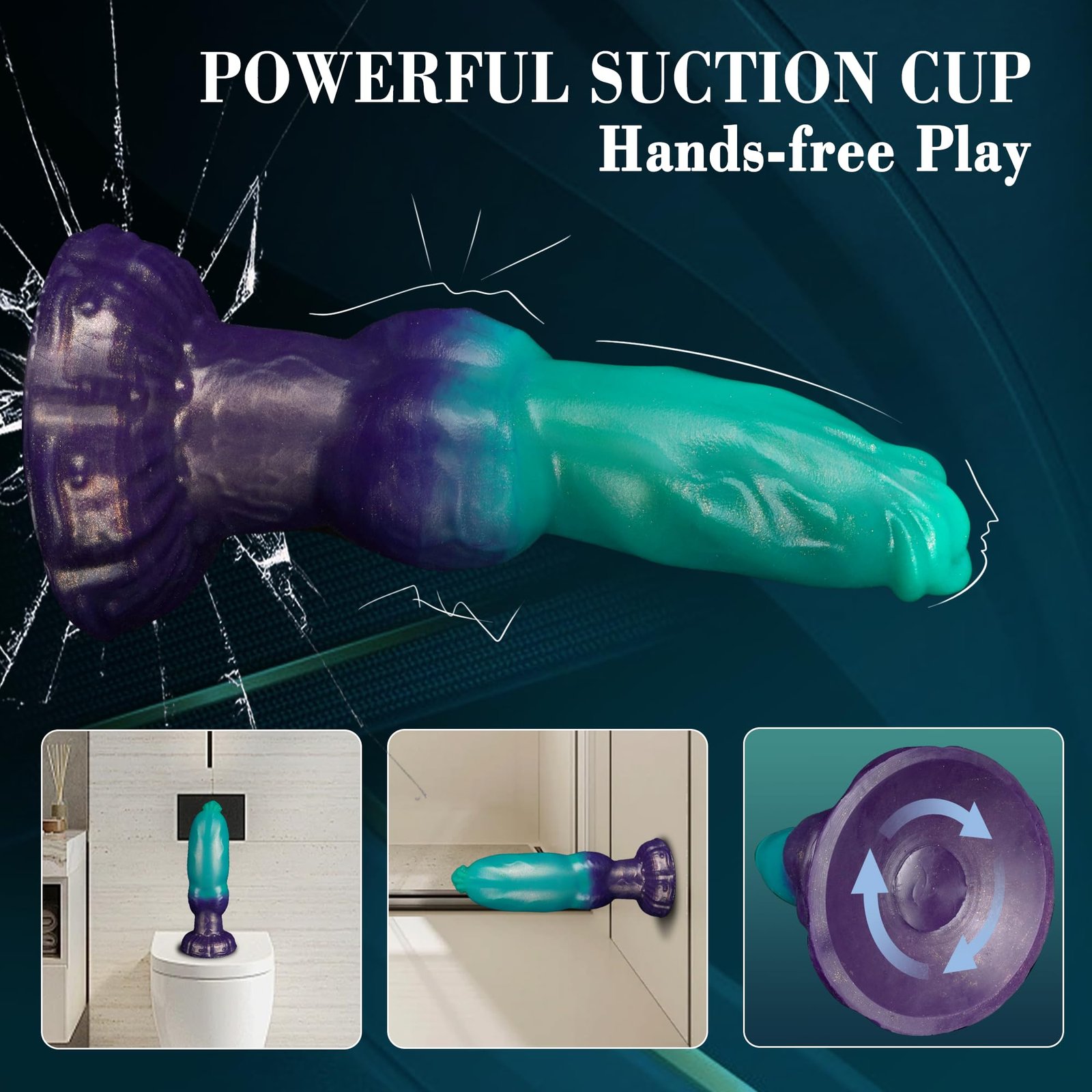 Gradient Azure-Violet – Silicone Inflatable Dildo | Gradient - Image 8