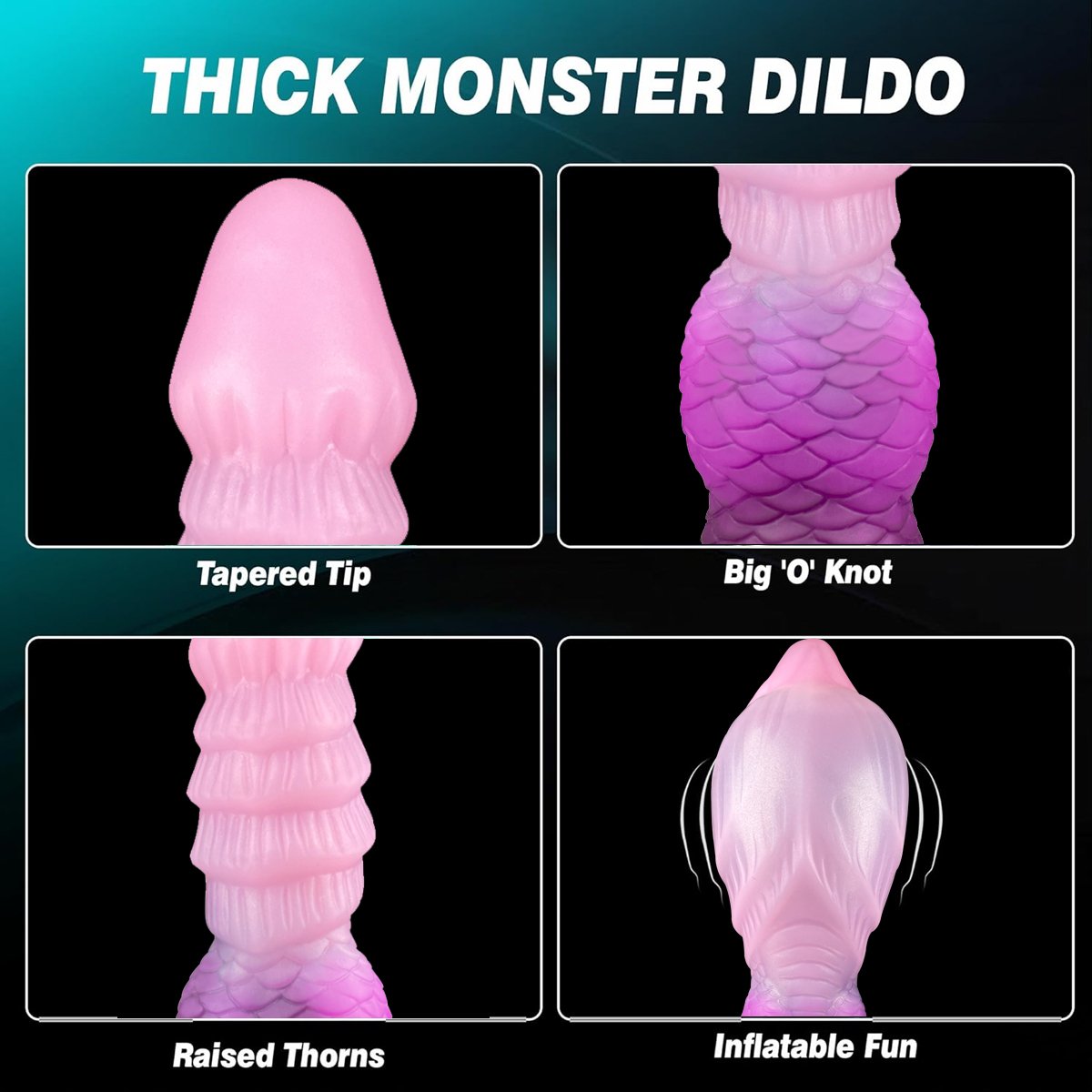 Gradient Inflatable – Silicone Inflatable Dildo | Gradient, Pink - Image 13