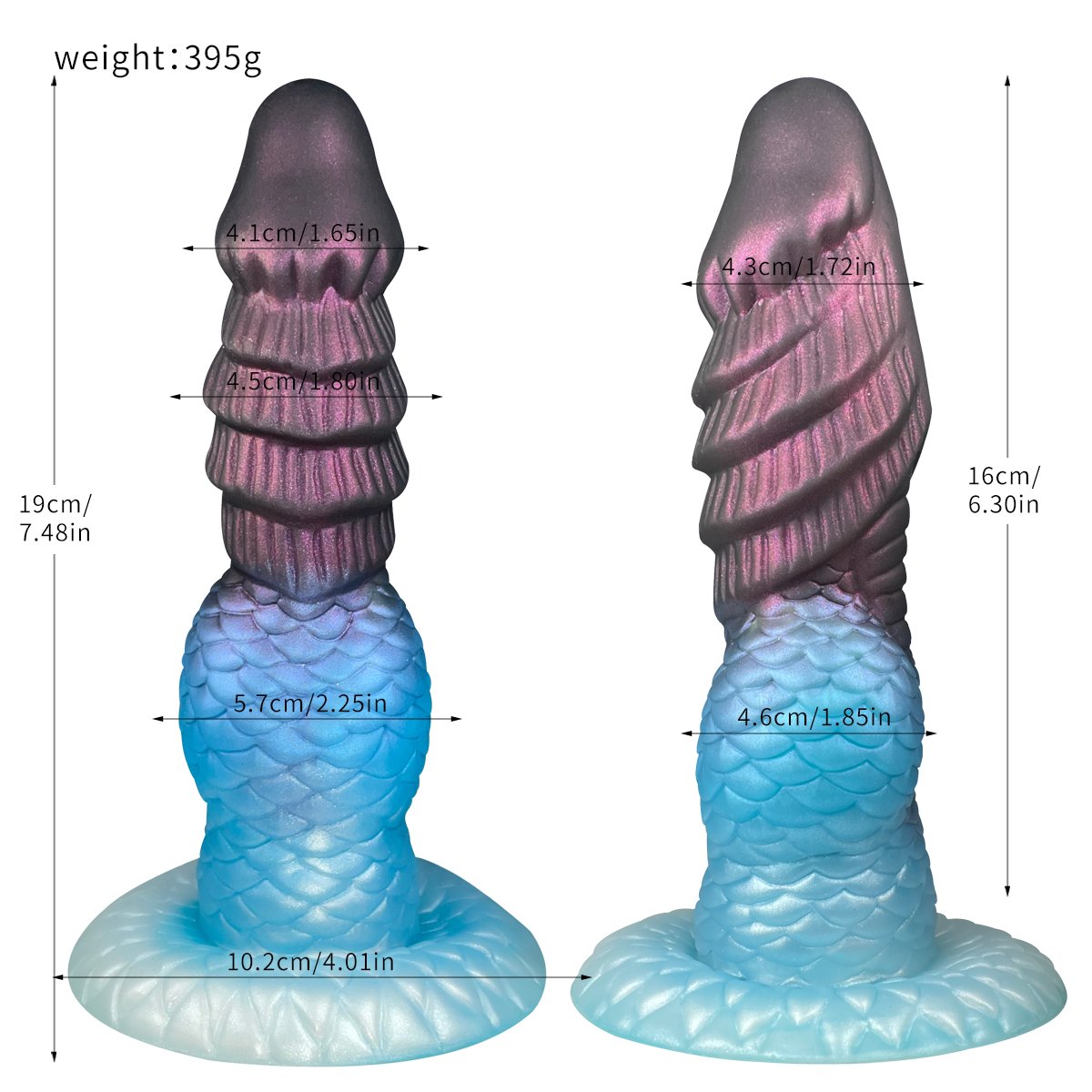 Gradient Inflatable – Silicone Inflatable Dildo | Gradient, Blue - Image 5