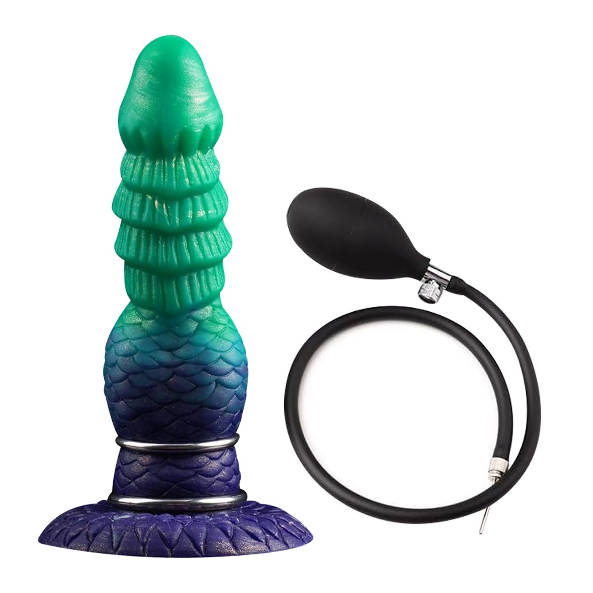 Gradient Inflatable – Silicone Inflatable Dildo | Gradient, Green - Image 5