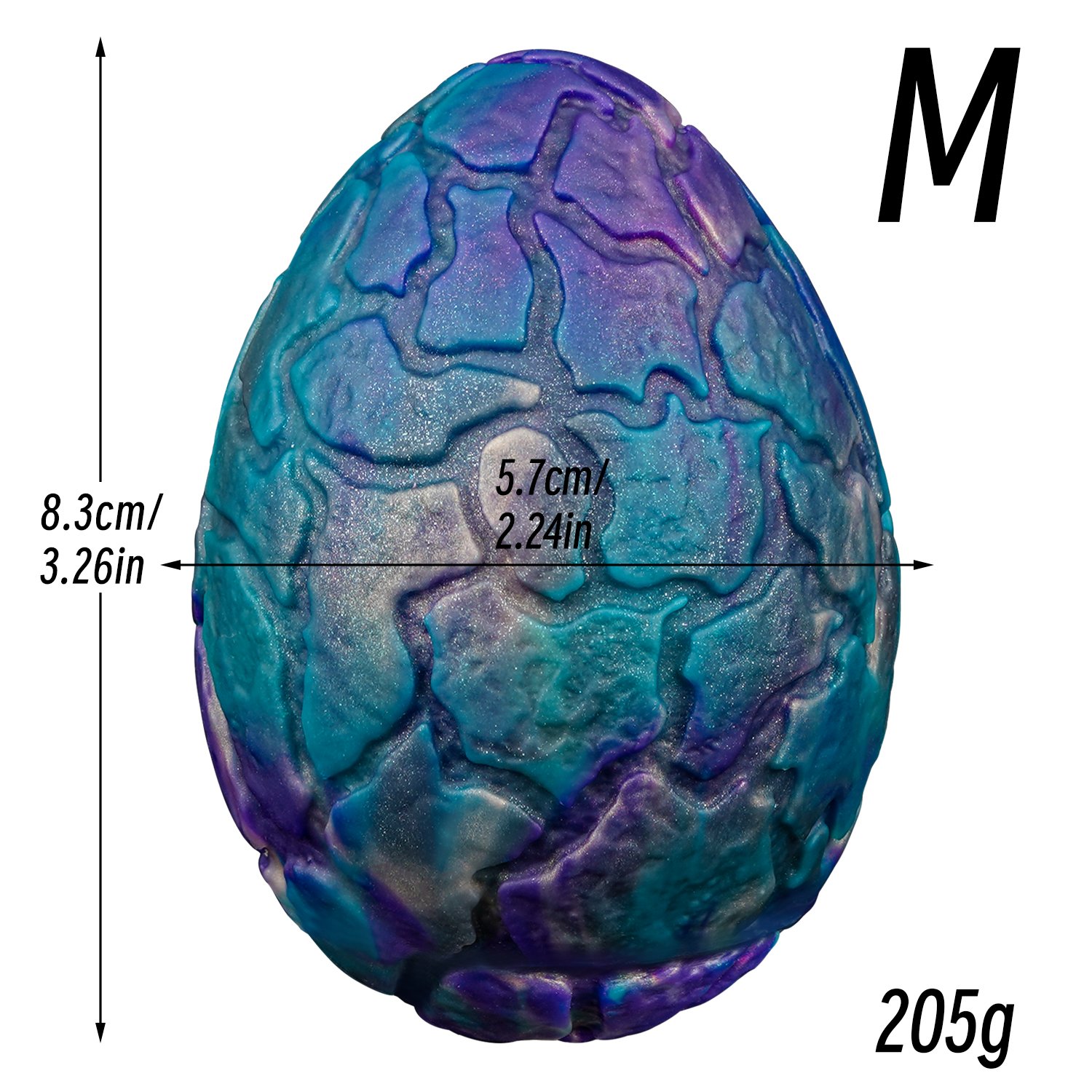 Crackle Texture Bionic Egg Anal Plugs - Liquid Silicone Edition - Image 14