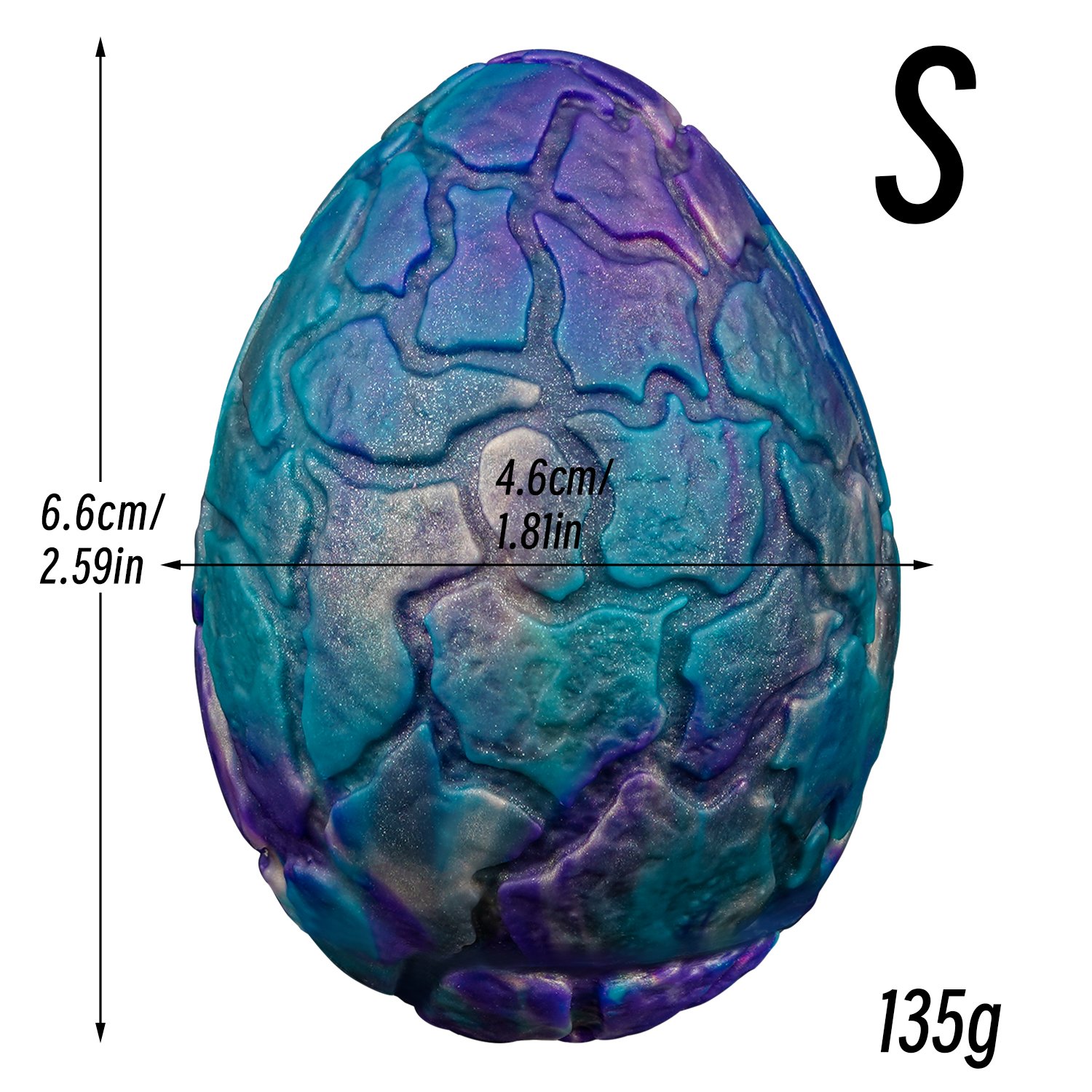 Crackle Texture Bionic Egg Anal Plugs - Liquid Silicone Edition - Image 15