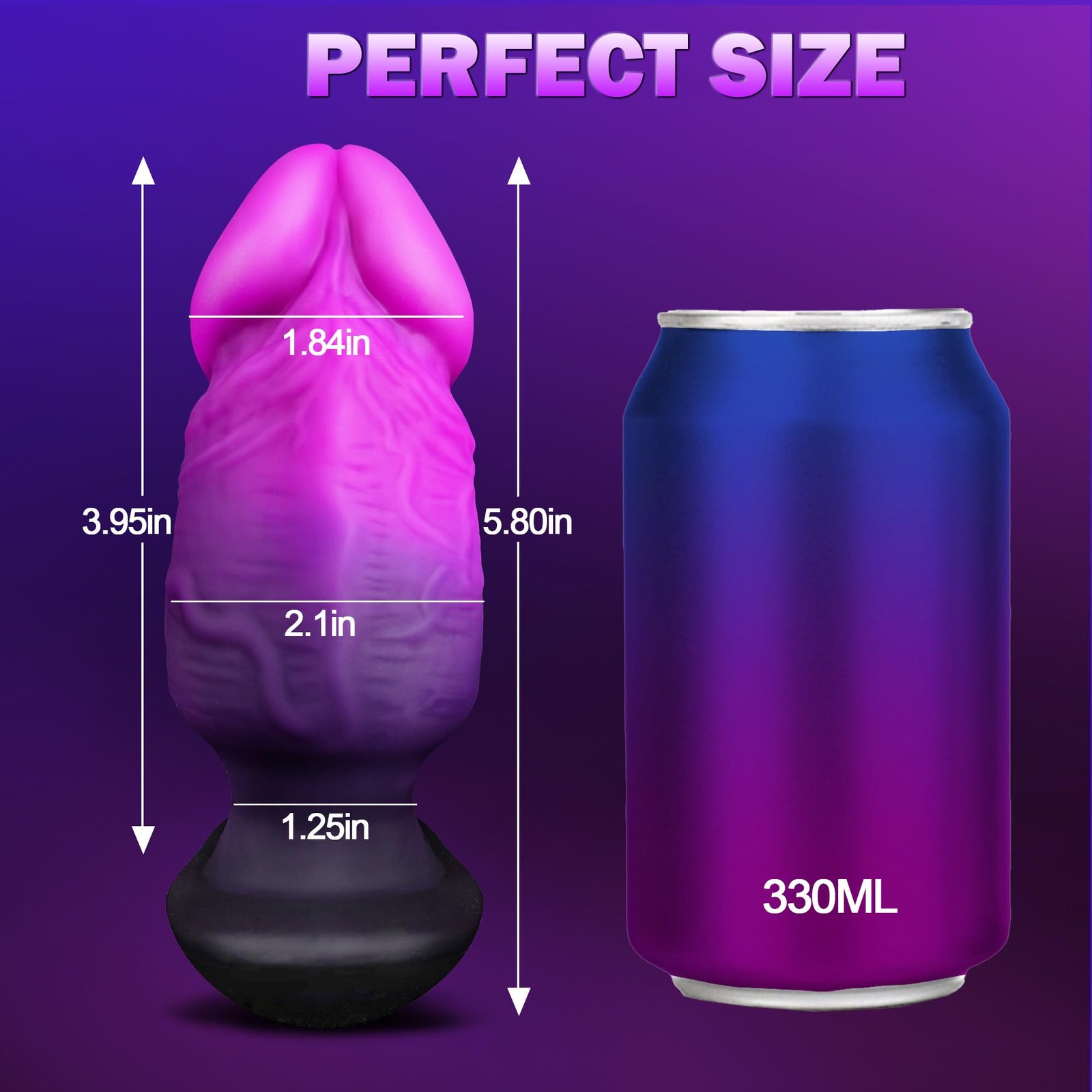 Maurice – Liquid Silicone Dildo | Harness Compatible, Deep, Deep Ocean, Gradient - Image 4