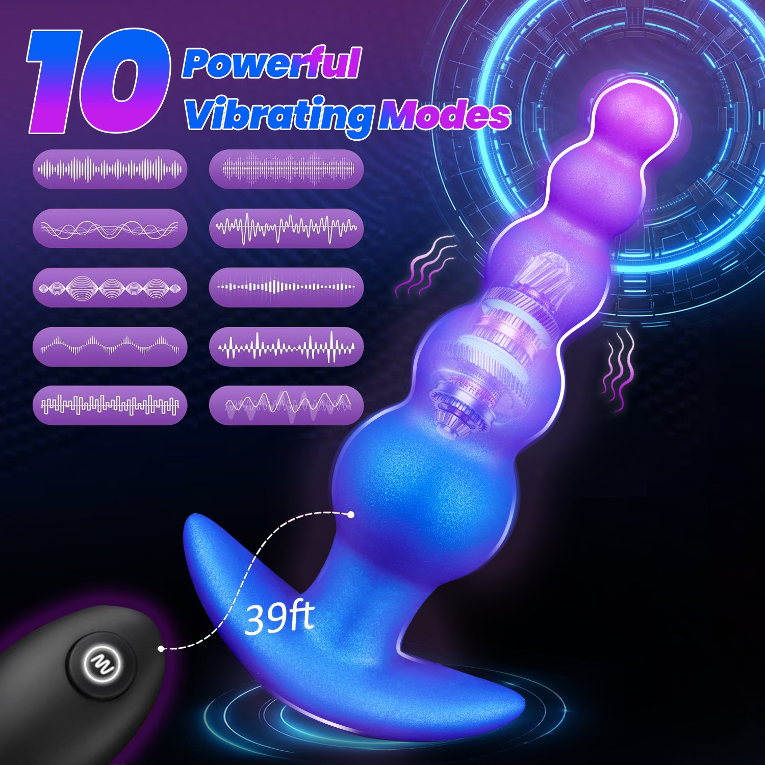 10-Pattern Smart Vibration Premium Liquid Silicone Dildo - Image 5