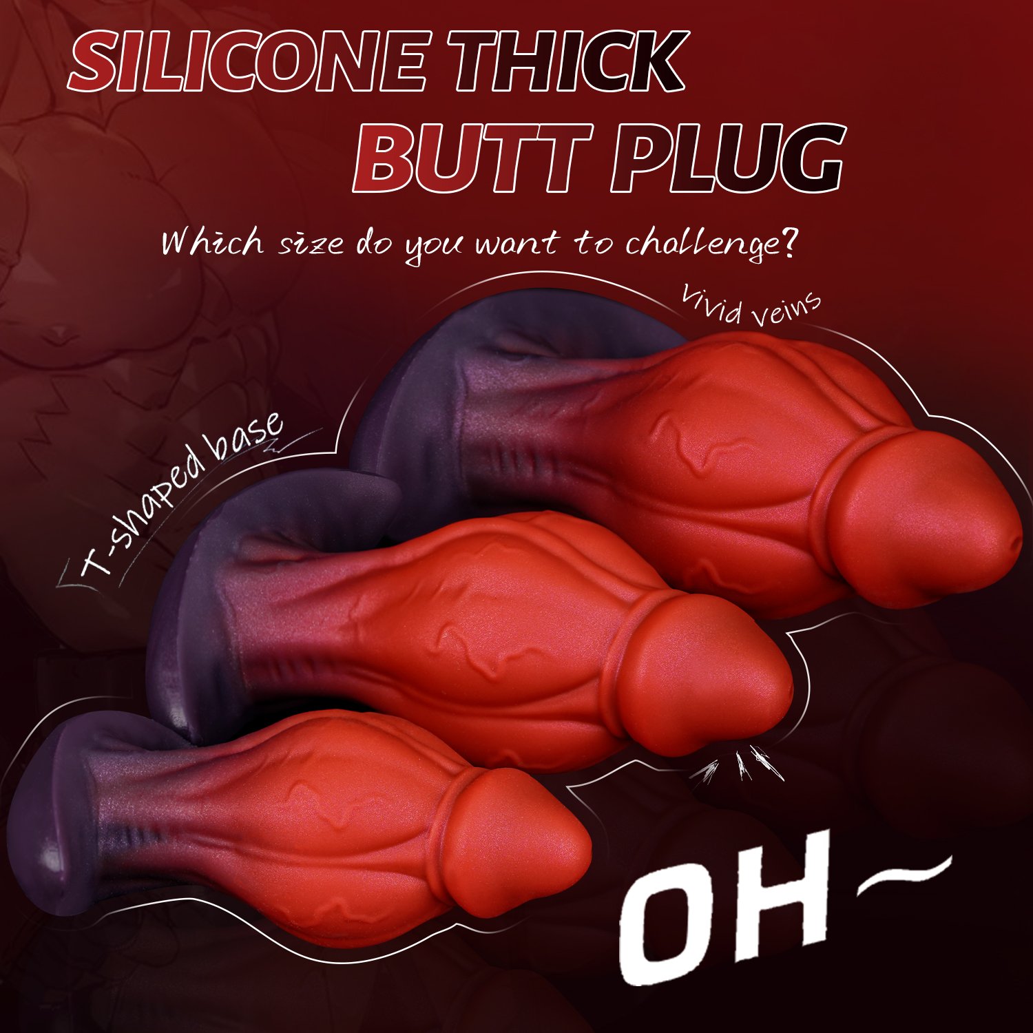 Alien Vein Liquid Silicone Anal Plug (BR) - Image 12