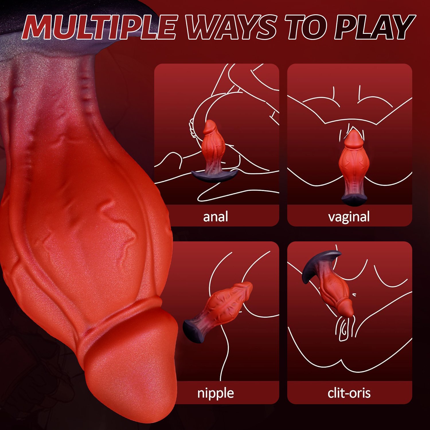 Alien Vein Liquid Silicone Anal Plug (BR) - Image 13