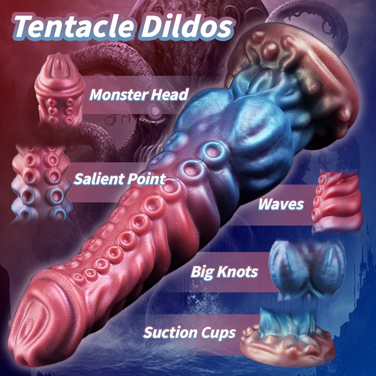 Galactic Ridge – Silicone Dildo | Suction Base, Ridge, Fantasy - Image 2